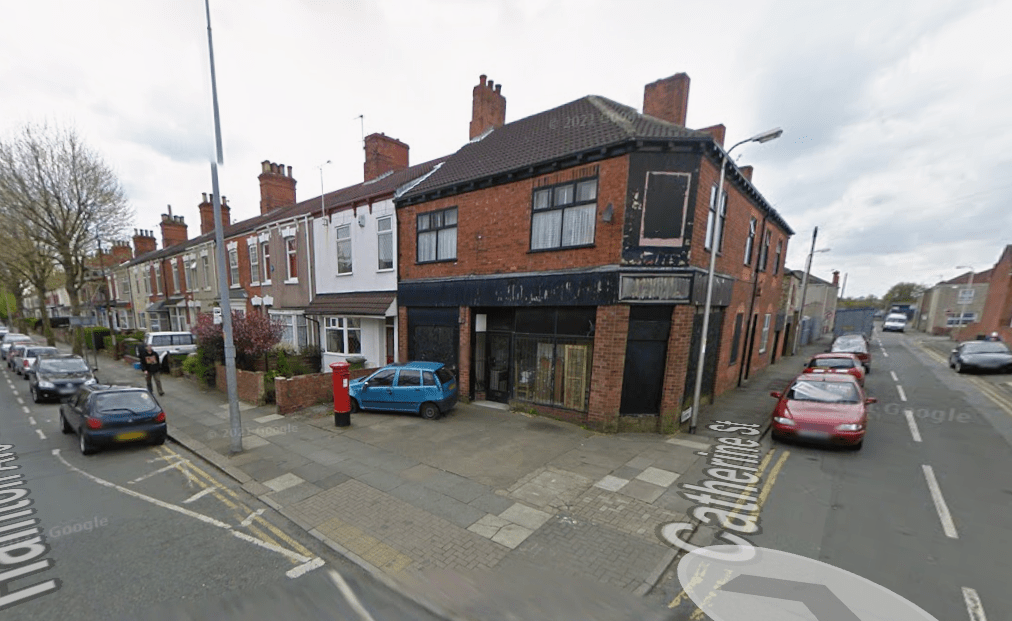 The site of Nervous Records in Grimsby. Picture taken in 2009, copyright Google Maps